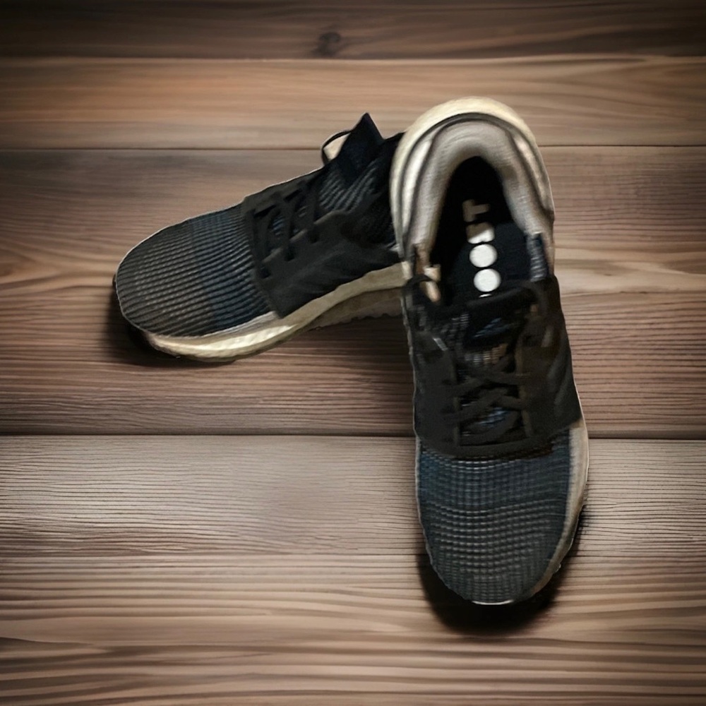 Adidas Ultraboost 19 Core Knit Cyan Gray Core Black Gray F35242 | Men's Size 9🔥🔥